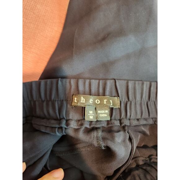 Theory size M/medium silk full length Pants Pocket business casual pull on‎ - Picture 2 of 2
